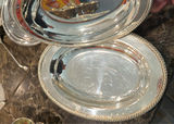 Silver-Tone Serving Platters, Trays, and Gravy Boat Set - thumbnail 5 of 6