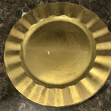 Decorative Glass Bowl, Gold Charger Plates, and Wooden Tray - thumbnail 2 of 5