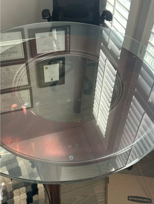Round Glass-Top Table  - Image 1 of 3