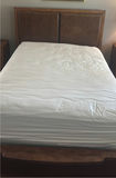 Wood Bed Frame/ Headboard and Footboard with Queen Mattress - thumbnail 2 of 8