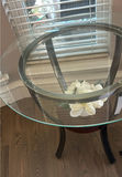 Upholstered Armchair and Round Glass Side Table - thumbnail 5 of 5