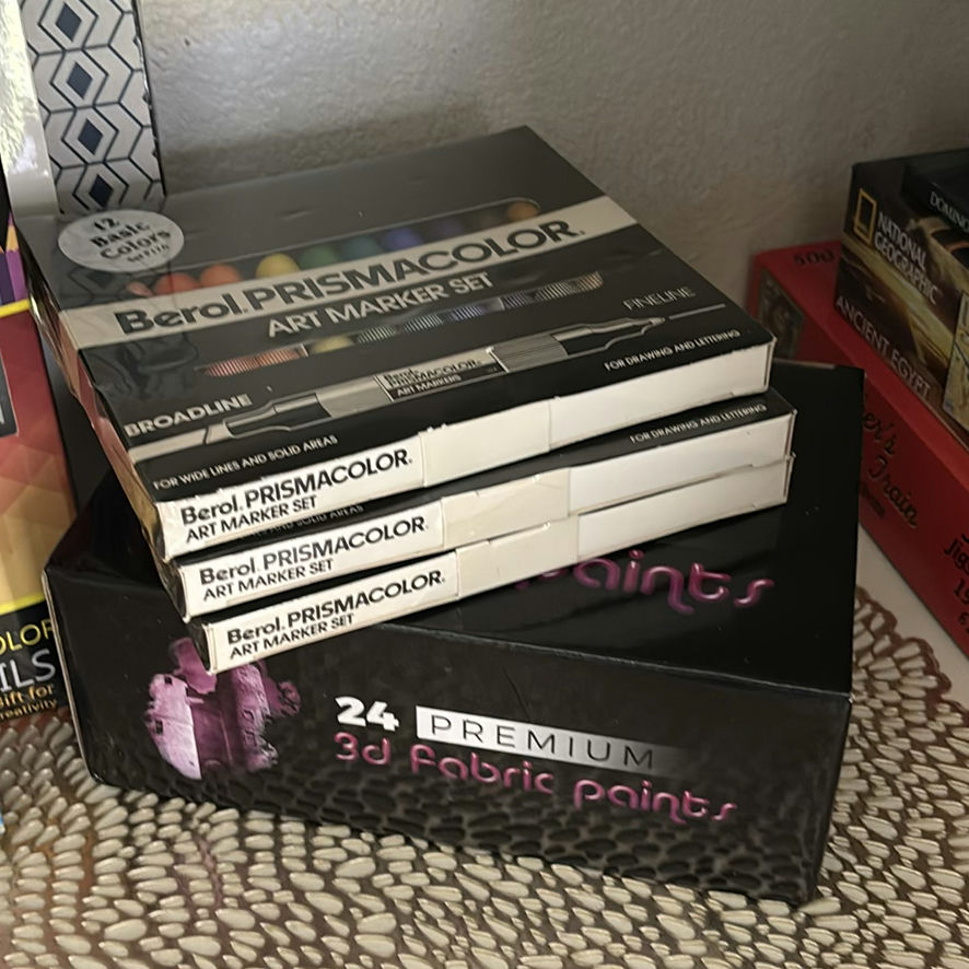 Assorted Craft Supplies, Art Books, and Puzzles - image 3 of 5