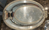 Silver-Tone Serving Platters, Trays, and Gravy Boat Set - thumbnail 4 of 6