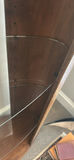 Curved Solid Wood Display Cabinet with Glass Shelves and Accent Light - thumbnail 5 of 5