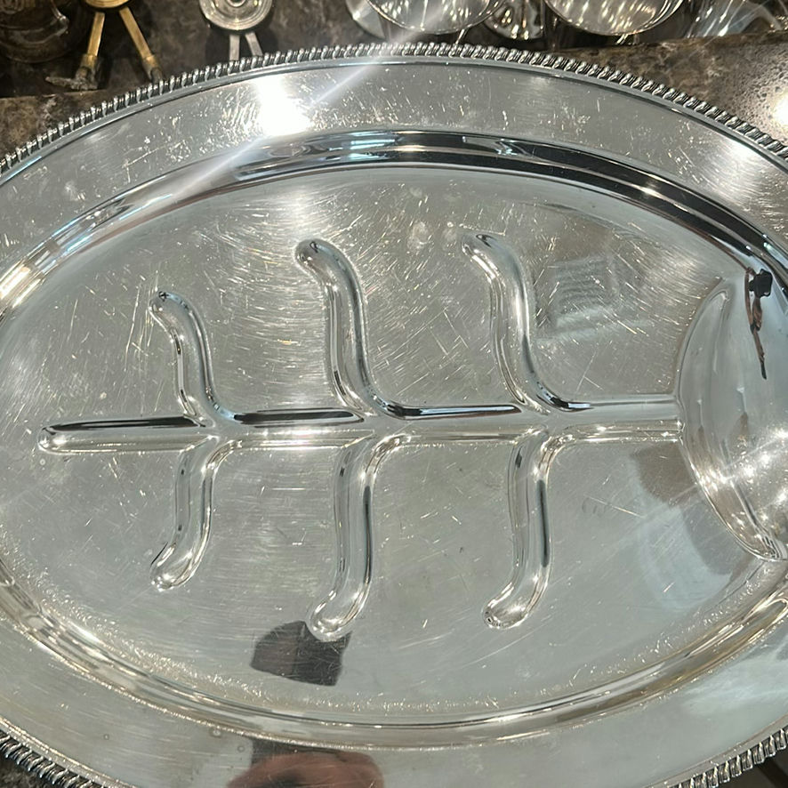 Assorted Silver Serving Platters - image 3 of 4