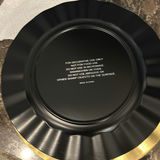 Decorative Glass Bowl, Gold Charger Plates, and Wooden Tray - thumbnail 3 of 5