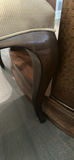 Oval Glass-Top Dining Table with Four Upholstered Wood-inlaid Chairs - thumbnail 5 of 5