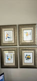 Framed Artwork Collection and Round Wall Mirror - thumbnail 1 of 6