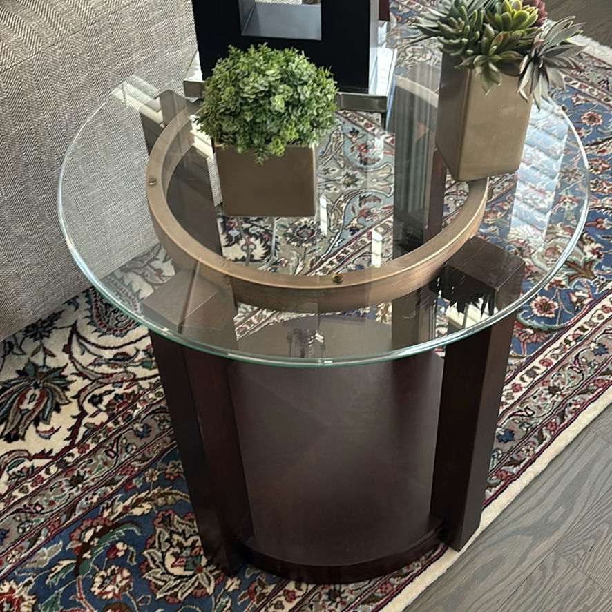 Table Lamp with Rectangular Shade and Two Decorative Potted Plants - image 5 of 7