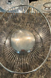 Silver-plated serving pieces including teapot, sugar dish, rectangular tray, and wire fruit basket - thumbnail 6 of 6