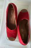 TOMS Red Wedge Heels and Dolce Vita Nude Block-Heel Sandals - thumbnail 6 of 8