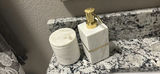 Decorative Wall Art, Abstract Artwork, Plant, and Marble Bathroom Accessories - thumbnail 4 of 5