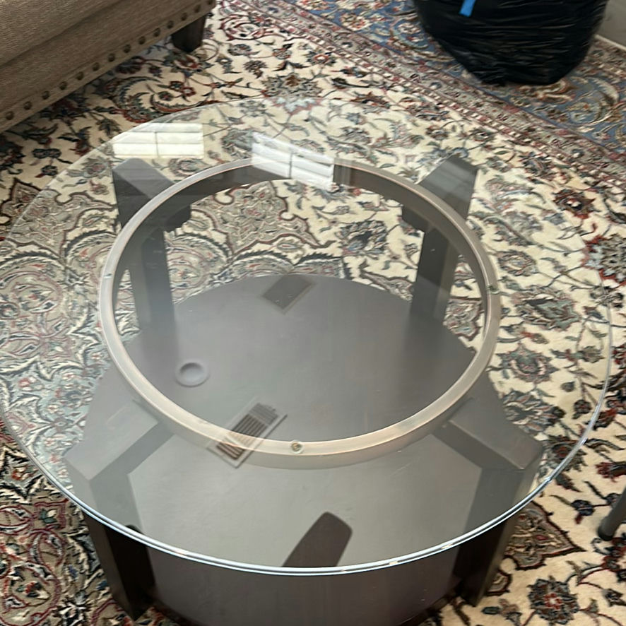Round Glass Coffee Table - image 2 of 4