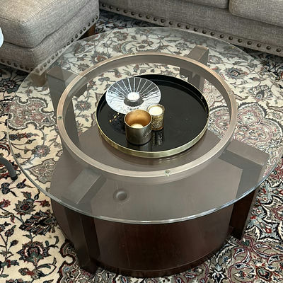 Round Glass Coffee Table - Image 1 of 4