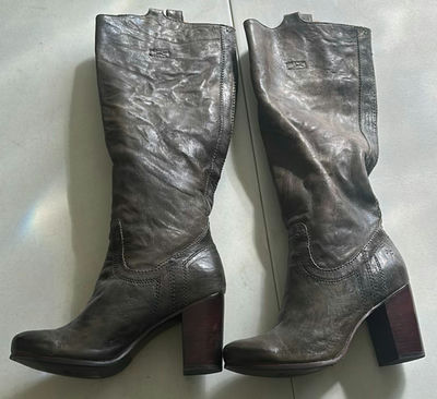 Two Pairs of Knee-High Heeled Boots - Image 1 of 5