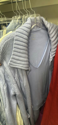 Women’s Clothing Assortment Including Dress, Tops, Sweaters, and Pants - Image 1 of 10