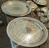 Matching Ornate Round Serving Trays - thumbnail 1 of 5
