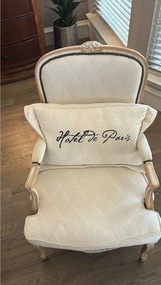 Upholstered Armchair and Round Glass Side Table - Image 1 of 5