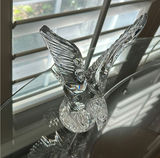 Decorative Faux Plants, Crystal Eagle Figurine, and Tabletop Stone Inlay Globe - thumbnail 3 of 4