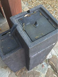 Concrete textured outdoor water fountain, - thumbnail 2 of 4