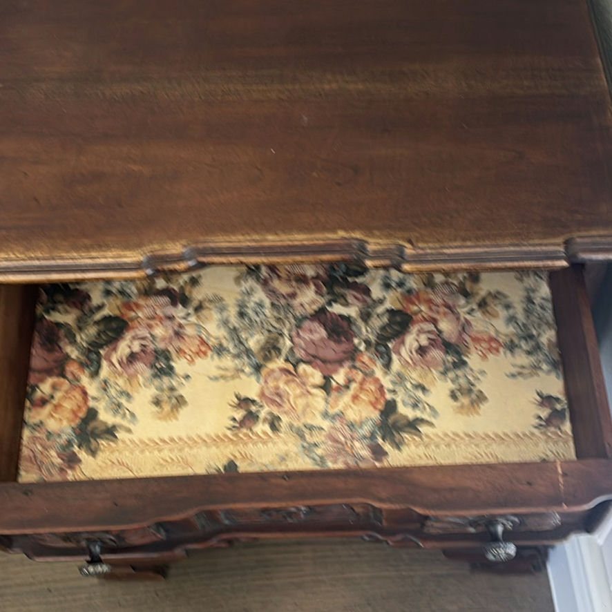 Antique Solid Wood Drop-Leaf Table and Chest of Drawers - image 2 of 5