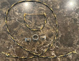 Two-tone jewelry set: necklace, bracelet, earrings and Brighton ring. - thumbnail 1 of 5