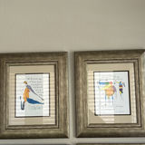 Framed Artwork Collection and Round Wall Mirror - thumbnail 2 of 6