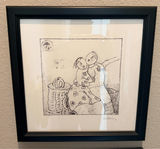 Framed Sketches with Decorative Candlestick and Gold Jar Candle - thumbnail 2 of 2