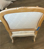 Upholstered Armchair and Round Glass Side Table - thumbnail 3 of 5