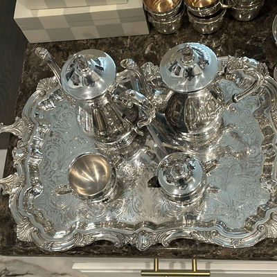 Silver-Plated Tea and Coffee Service with Tray - Image 1 of 4