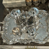 Silver-Plated Tea and Coffee Service with Tray - thumbnail 1 of 4