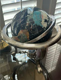 Decorative Faux Plants, Crystal Eagle Figurine, and Tabletop Stone Inlay Globe - thumbnail 4 of 4
