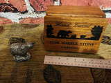 Hand Carved Star Marble Stone Box, Bear Figurine, and Ruler - thumbnail 4 of 6