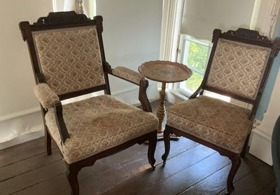 Victorian Chairs. Small Table - Image 1 of 11