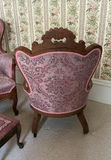 Two Victorian Arm Chairs, Needle Point Foot Stool - thumbnail 6 of 8