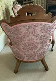 Two Victorian Arm Chairs, Needle Point Foot Stool - thumbnail 4 of 8