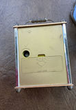 Brass rectangular quartz clock and blue floral mantel clock - thumbnail 5 of 5