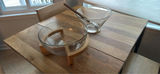 Glass Salad Bowls with Wooden Utensils and Stand - thumbnail 3 of 3