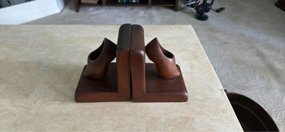 Pair of Wooden Bookends - Image 1 of 2