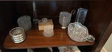 Assorted Glass and Crystal Decorative Dishes and Candle Holders - thumbnail 1 of 2