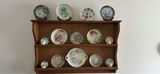 Wooden Wall Shelf with Decorative Plates and Teacups - thumbnail 1 of 2