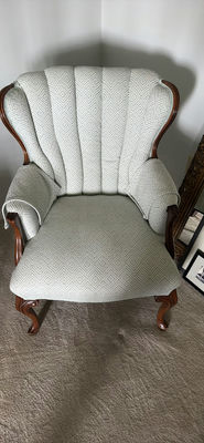 Upholstered Wingback Accent Chair - Image 1 of 2