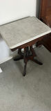 Wood Side Table with Marble Top - thumbnail 2 of 2