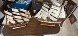 Two Wooden Model Sailing Ships - thumbnail 1 of 3