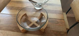 Glass Salad Bowls with Wooden Utensils and Stand - thumbnail 1 of 3