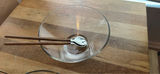 Glass Salad Bowls with Wooden Utensils and Stand - thumbnail 2 of 3