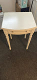 White Accent Table with Drawer - thumbnail 1 of 2