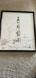 Framed Cape Lookout Lighthouse Drawing by Beatrice Martin - thumbnail 3 of 3