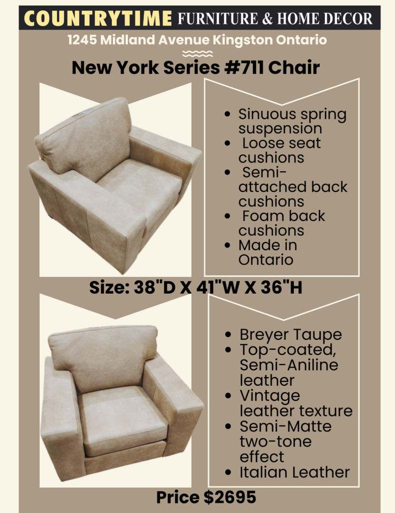 Italian Leather Club Chair ($2,695 Value) - image 1 of 4