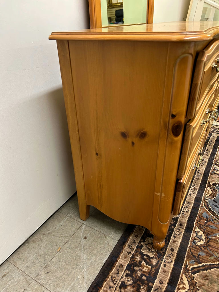 Vintage Chardonnay Dresser with Mirror - image 2 of 12